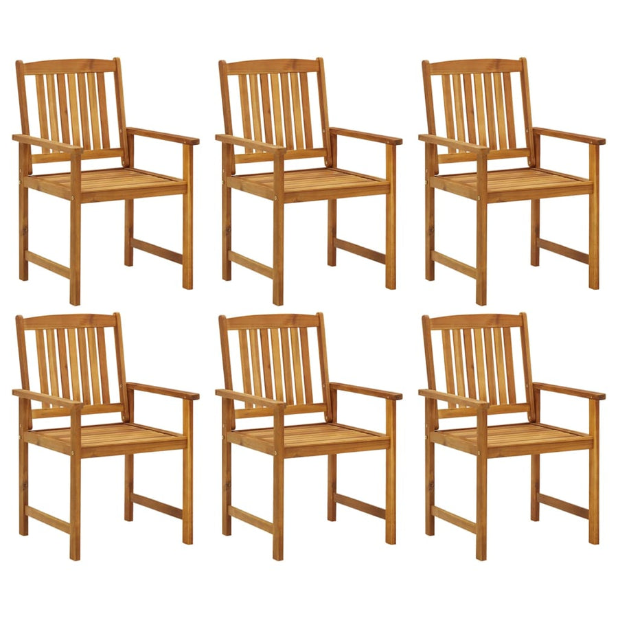 Tuinstoelen Met Kussens Massief Acaciahout 6 Grijs