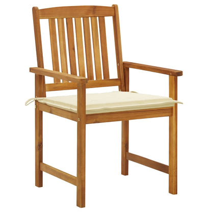 Tuinstoelen Met Kussens Massief Acaciahout 6 Crème