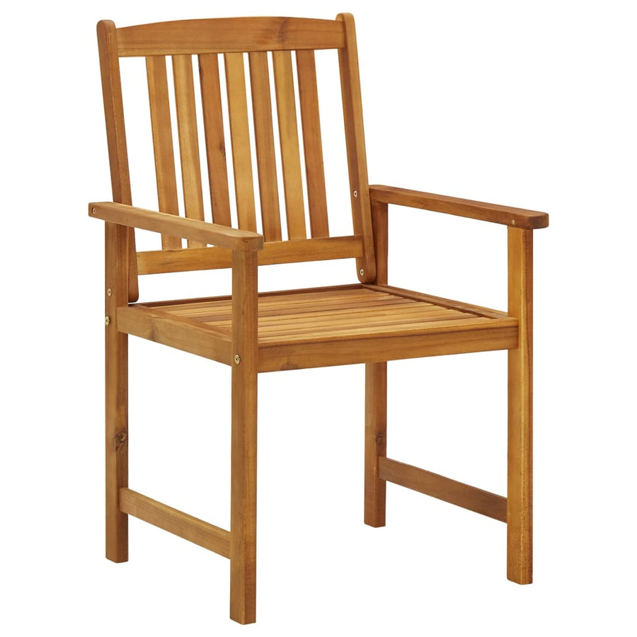 Tuinstoelen Met Kussens Massief Acaciahout 6 Groen