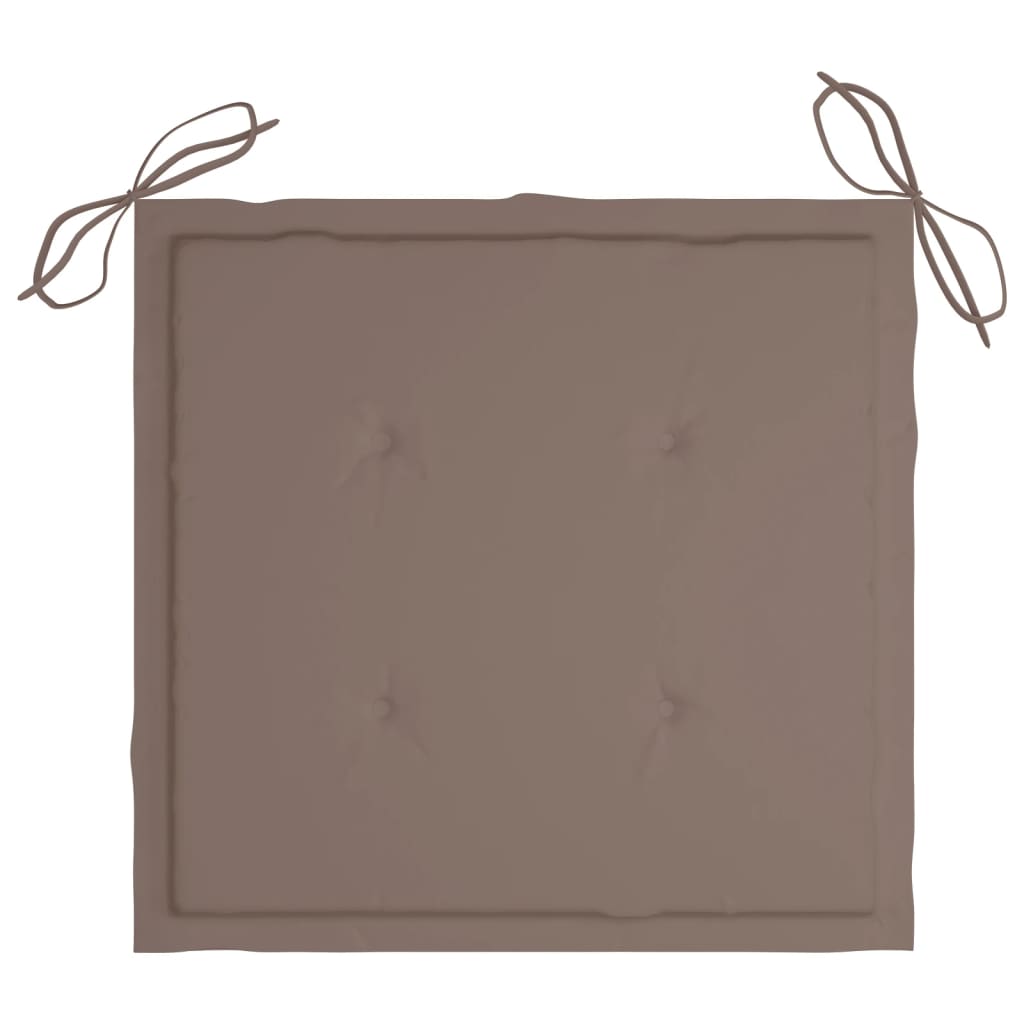 Tuinstoelen Met Kussens Massief Acaciahout 6 Taupe