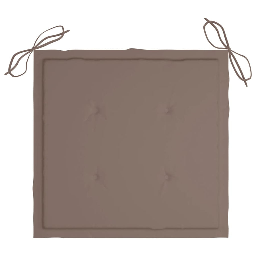 Tuinstoelen Met Kussens Massief Acaciahout 6 Taupe