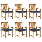 Tuinstoelen 6 st massief acaciahout