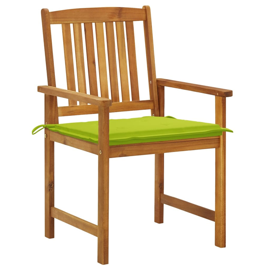 Tuinstoelen Met Kussens Massief Acaciahout 6 Heldergroen