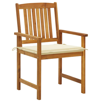 Tuinstoelen Met Kussens Massief Acaciahout 8 Crème