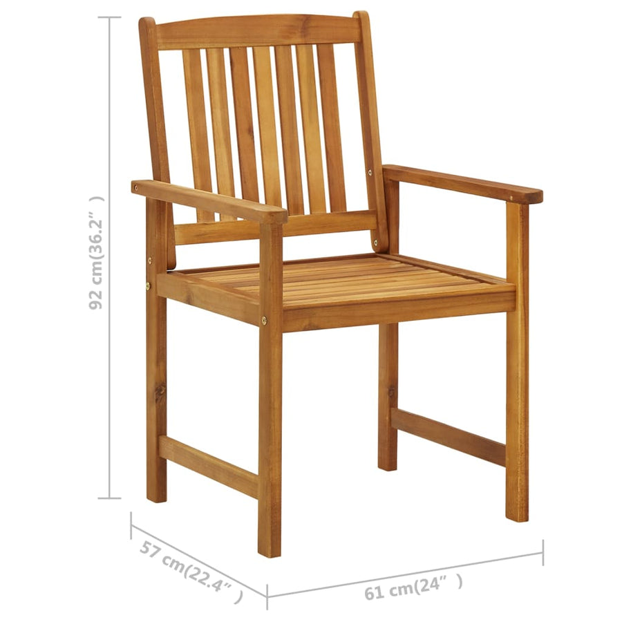Tuinstoelen Met Kussens Massief Acaciahout 8 Crème