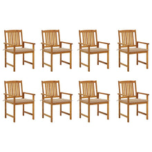Tuinstoelen Met Kussens Massief Acaciahout 8 Beige