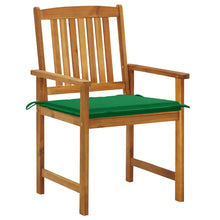 Tuinstoelen Met Kussens Massief Acaciahout 8 Groen