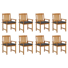 Tuinstoelen Met Kussens Massief Acaciahout 8 Antraciet