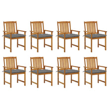 Tuinstoelen Met Kussens Massief Acaciahout 8 Grijs