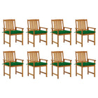 Garden Chairs with Cushions Solid Acacia Wood 8