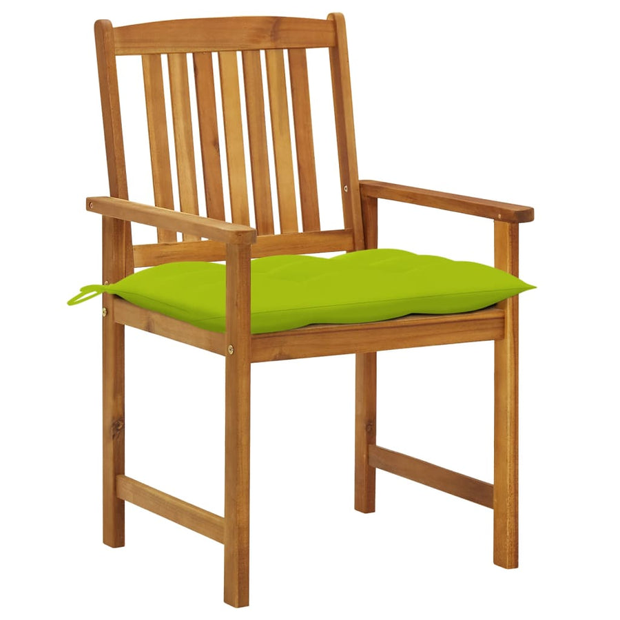Tuinstoelen Met Kussens Massief Acaciahout 8 Heldergroen