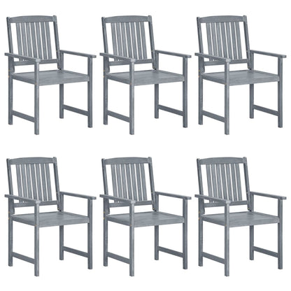 Tuinstoelen 6 St Massief Acaciahout Grijs 6
