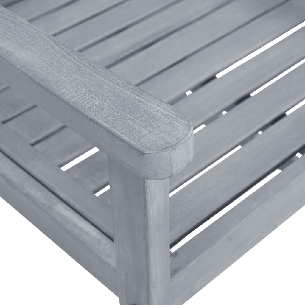 Tuinstoelen 6 St Massief Acaciahout Grijs 6