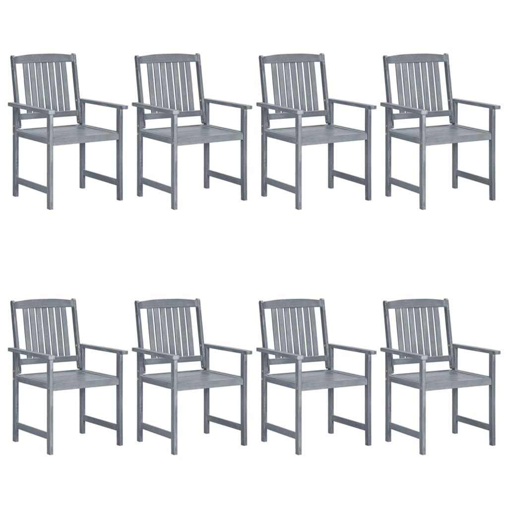 Tuinstoelen Massief Acaciahout 8 Grijs