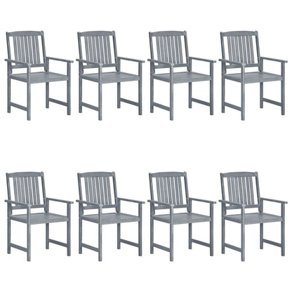Tuinstoelen Massief Acaciahout 8 Grijs