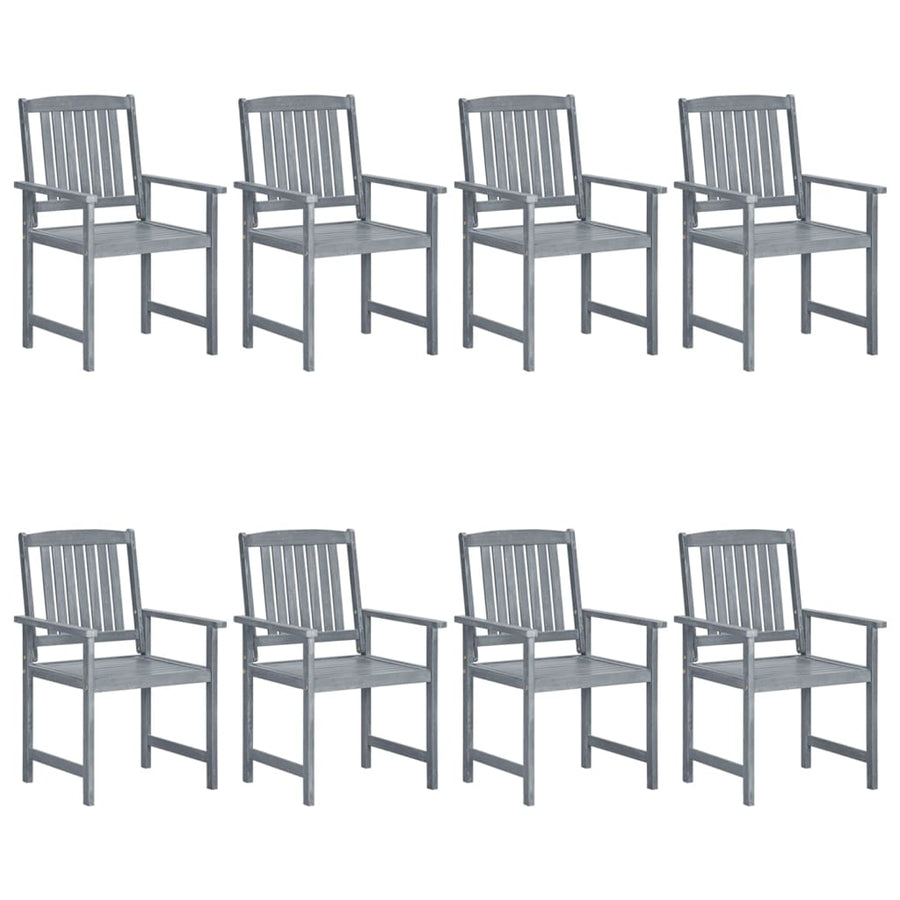 Tuinstoelen Massief Acaciahout 8 Grijs