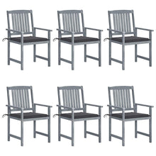 Tuinstoelen 6 St Met Kussens Massief Acaciahout Grijs 6