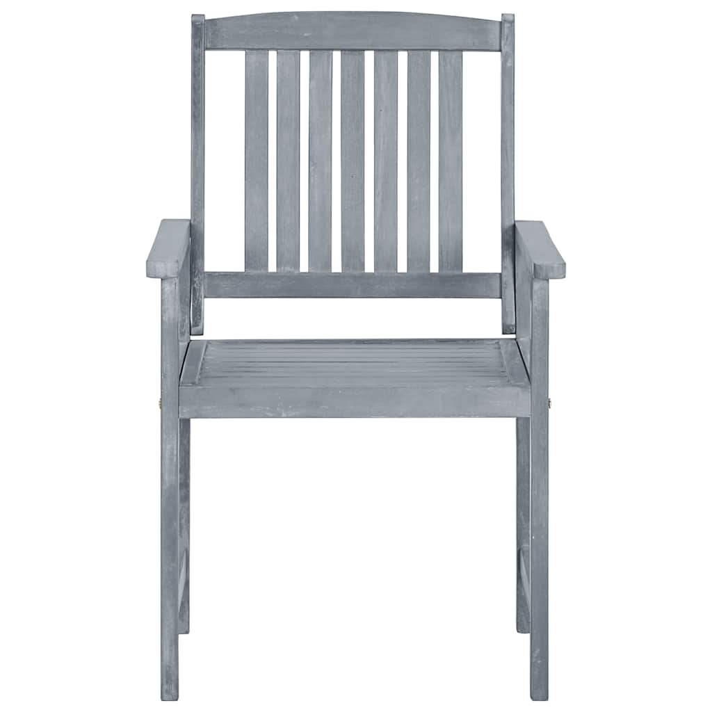 Tuinstoelen 6 St Met Kussens Massief Acaciahout Grijs 6