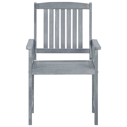 Tuinstoelen 6 St Met Kussens Massief Acaciahout Grijs 6