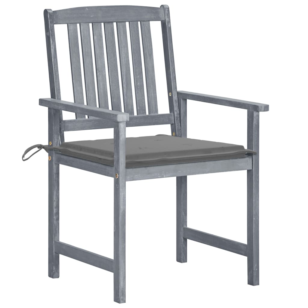 Tuinstoelen 6 St Met Kussens Massief Acaciahout Grijs 6