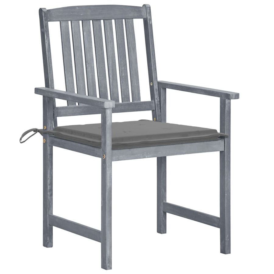 Tuinstoelen 6 St Met Kussens Massief Acaciahout Grijs 6