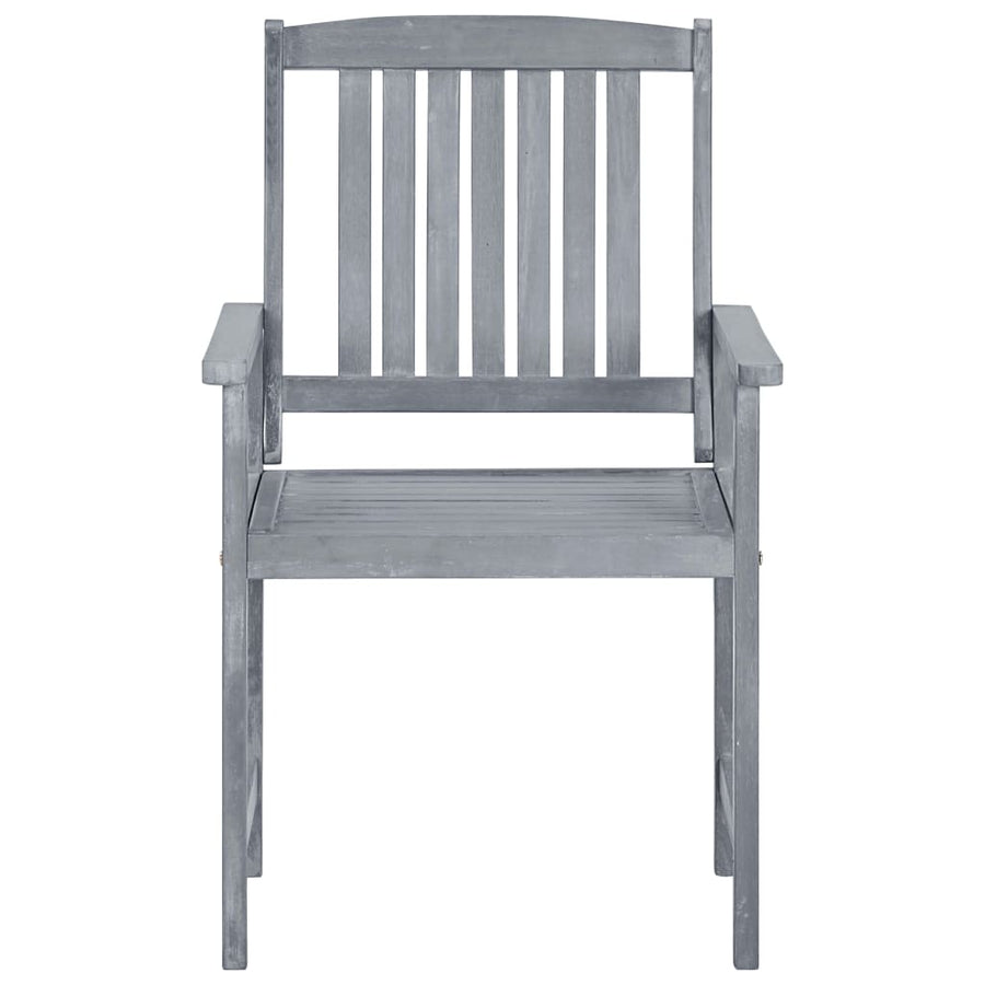 Tuinstoelen 6 St Met Kussens Massief Acaciahout Grijs 6