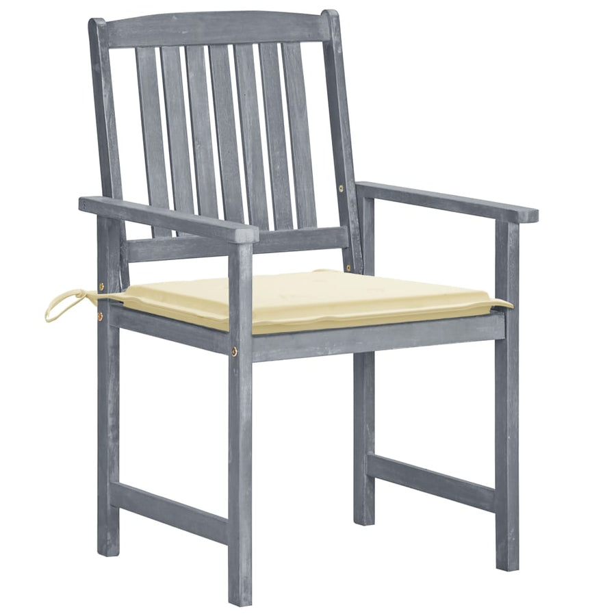 Tuinstoelen 6 St Met Kussens Massief Acaciahout Grijs 6