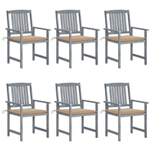 Tuinstoelen 6 St Met Kussens Massief Acaciahout Grijs 6
