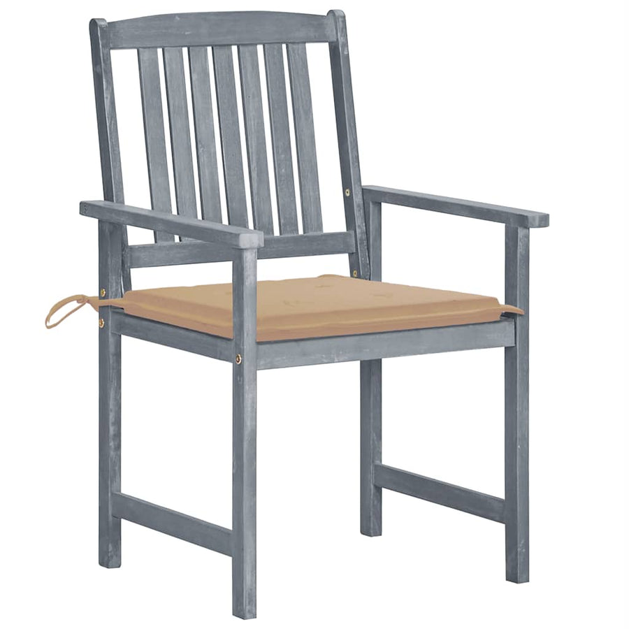 Tuinstoelen 6 St Met Kussens Massief Acaciahout Grijs 6
