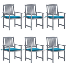 Tuinstoelen 6 St Met Kussens Massief Acaciahout Grijs 6