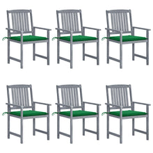 Tuinstoelen 6 St Met Kussens Massief Acaciahout Grijs 6