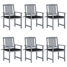 Tuinstoelen 6 St Met Kussens Massief Acaciahout Grijs 6