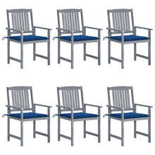 Tuinstoelen 6 St Met Kussens Massief Acaciahout Grijs 6