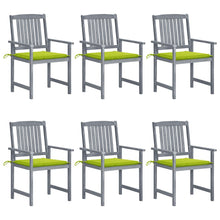 Tuinstoelen 6 St Met Kussens Massief Acaciahout Grijs 6