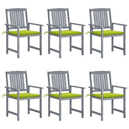 Tuinstoelen 6 St Met Kussens Massief Acaciahout Grijs 6