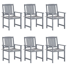 Tuinstoelen 6 St Met Kussens Massief Acaciahout Grijs 6