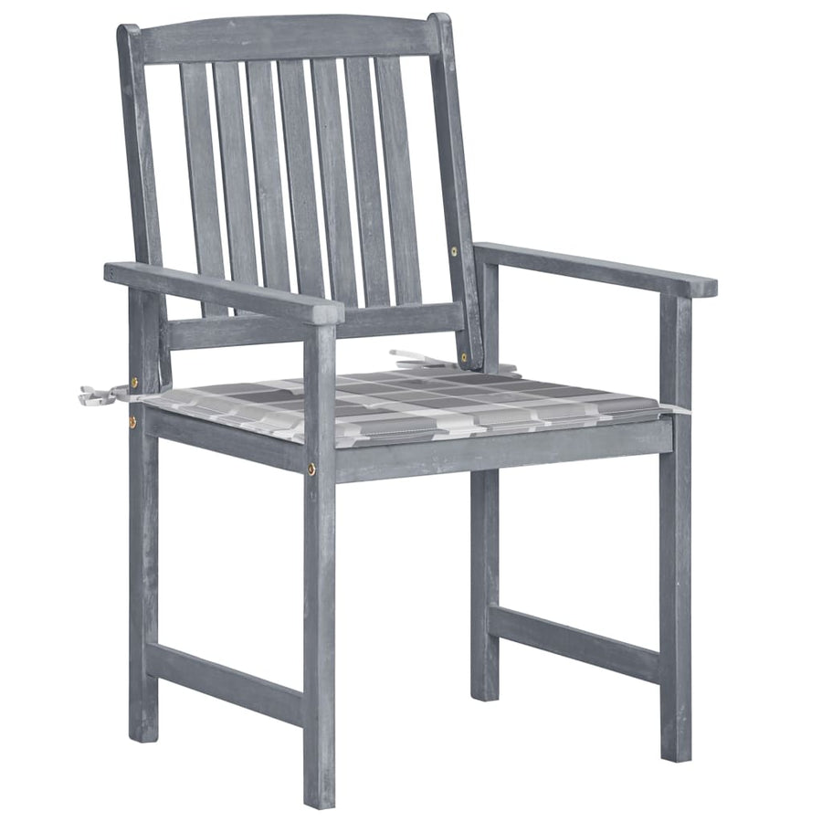 Tuinstoelen 6 St Met Kussens Massief Acaciahout Grijs 6