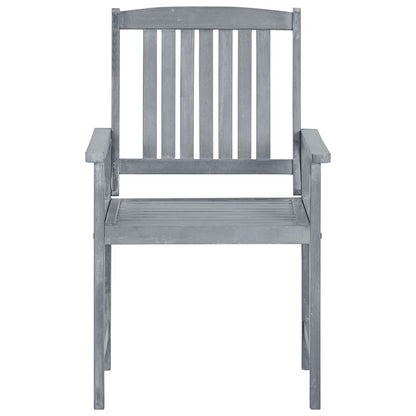 Tuinstoelen 6 St Met Kussens Massief Acaciahout Grijs 6
