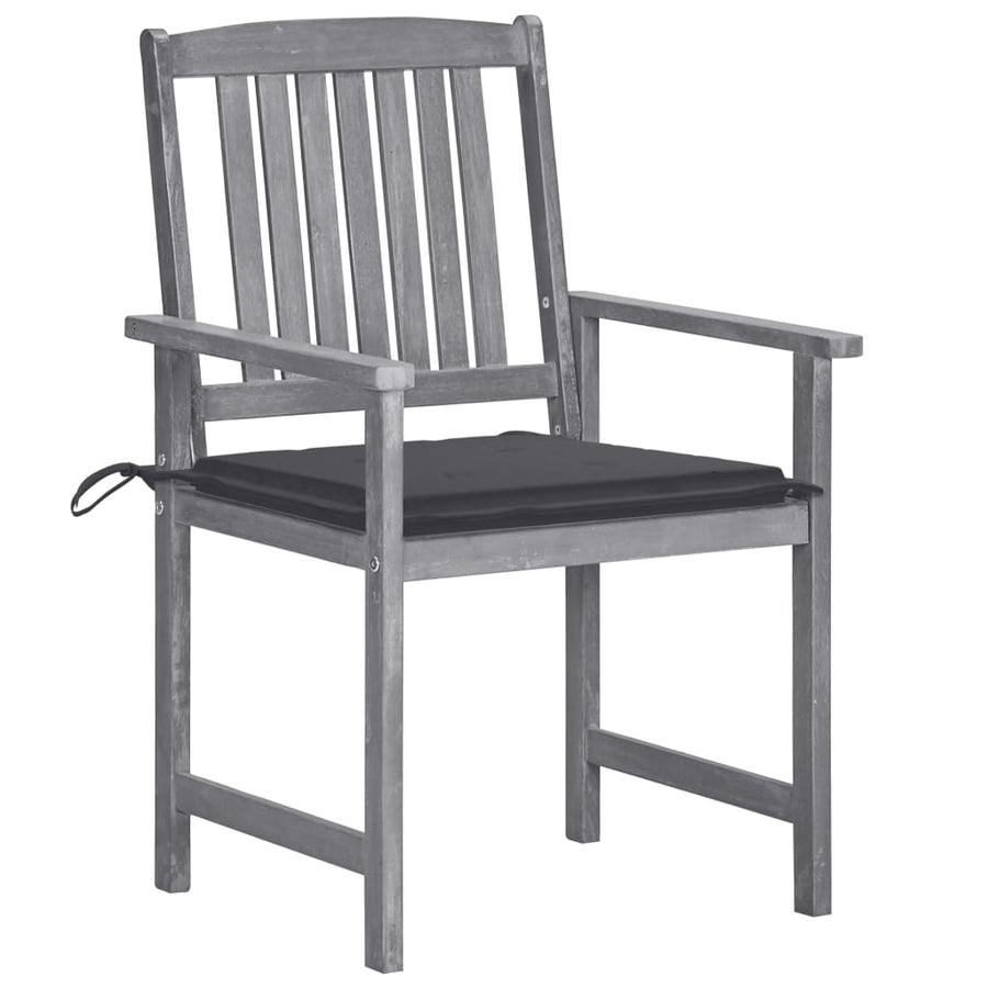 Tuinstoelen 8 St Met Kussens Massief Acaciahout Grijs Antraciet