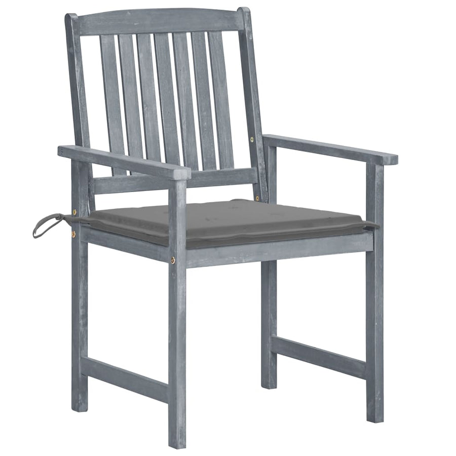 Tuinstoelen Met Kussens Massief Acaciahout 8 Grijs