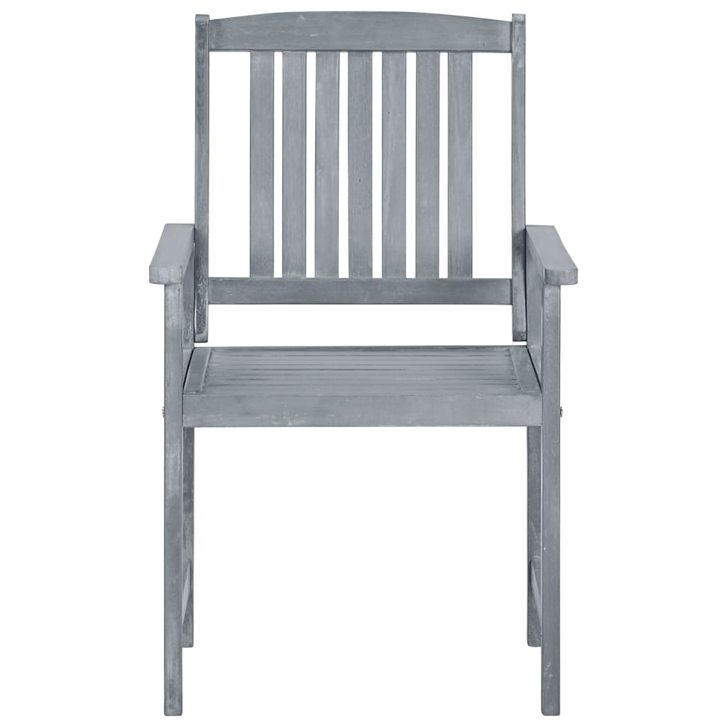 Tuinstoelen Met Kussens Massief Acaciahout Grijs 8 Blauw