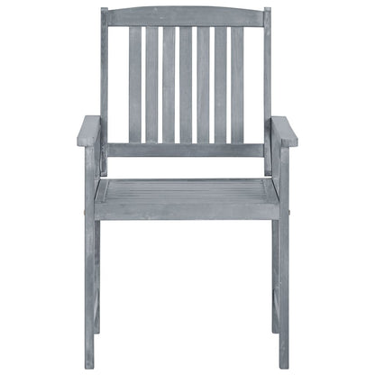 Tuinstoelen Met Kussens Massief Acaciahout Grijs 8 Blauw