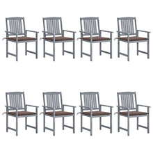 Tuinstoelen 8 St Met Kussens Massief Acaciahout Grijs Taupe