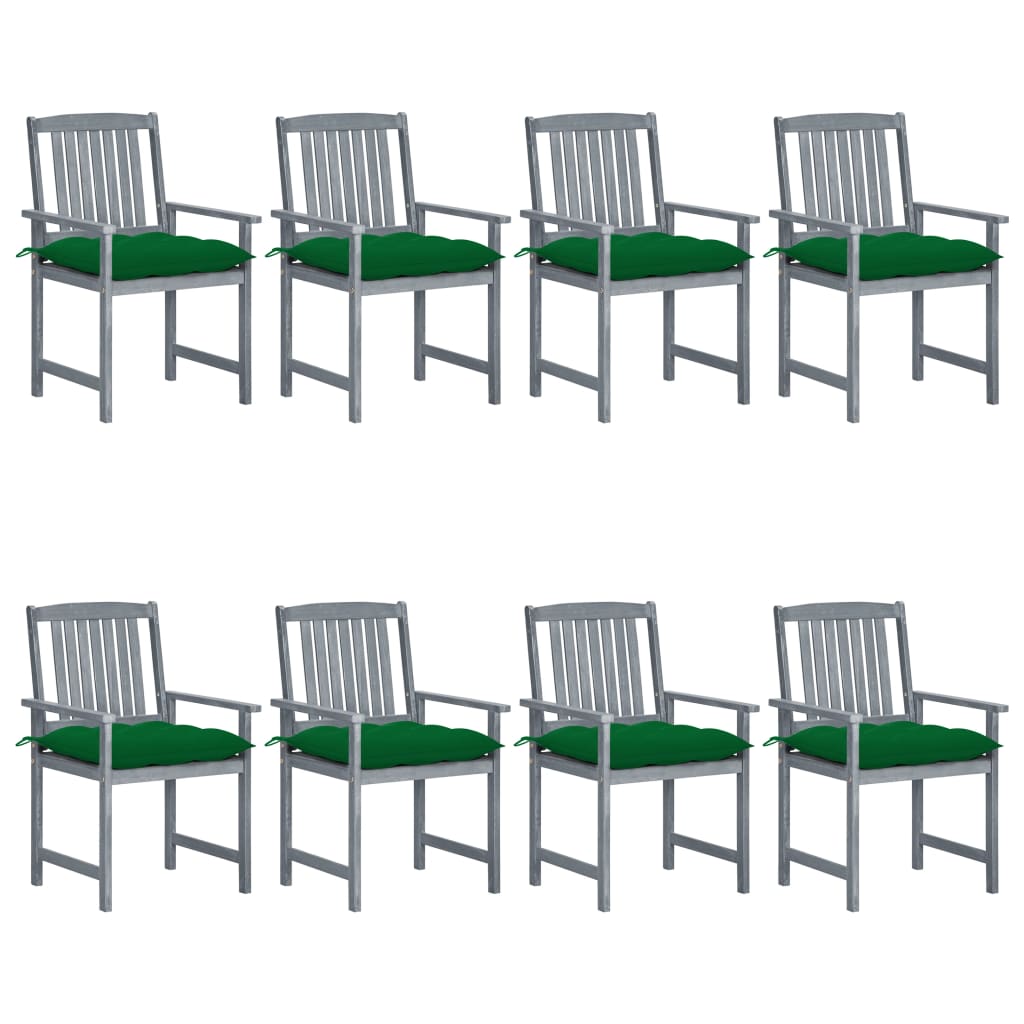 Tuinstoelen Met Kussens Massief Acaciahout Grijs 8