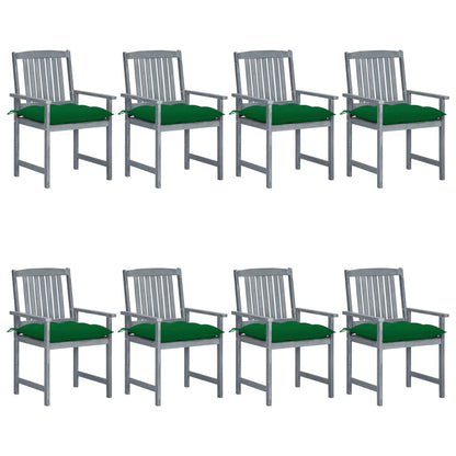 Tuinstoelen Met Kussens Massief Acaciahout Grijs 8