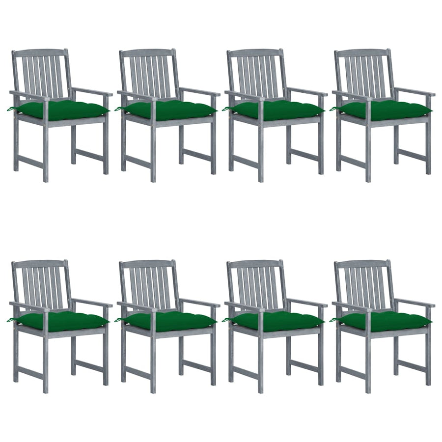Tuinstoelen Met Kussens Massief Acaciahout Grijs 8