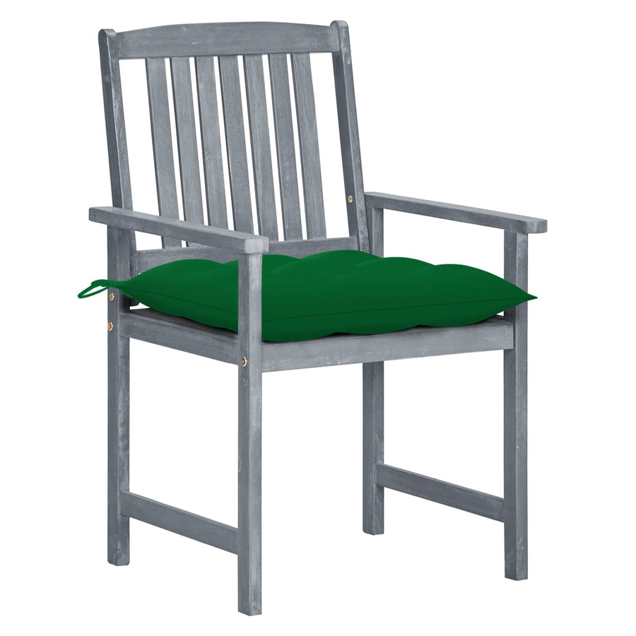 Tuinstoelen Met Kussens Massief Acaciahout Grijs 8