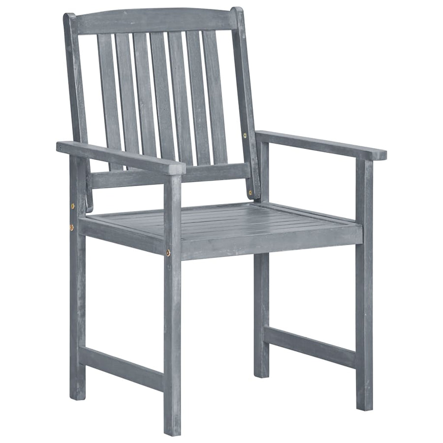 Tuinstoelen 8 St Met Kussens Massief Acaciahout Grijs Heldergroen