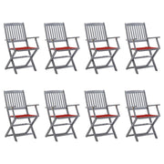 Tuinstoelen inklapbaar massief acaciahout 8 stuks