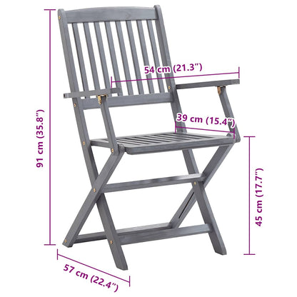 Tuinstoelen Inklapbaar Met Kussens Massief Acaciahout 8